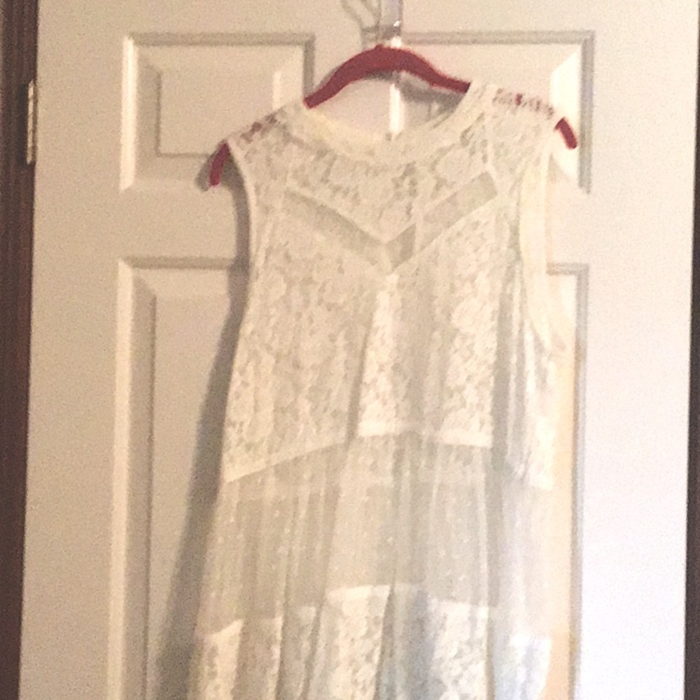 Cream lace tunic